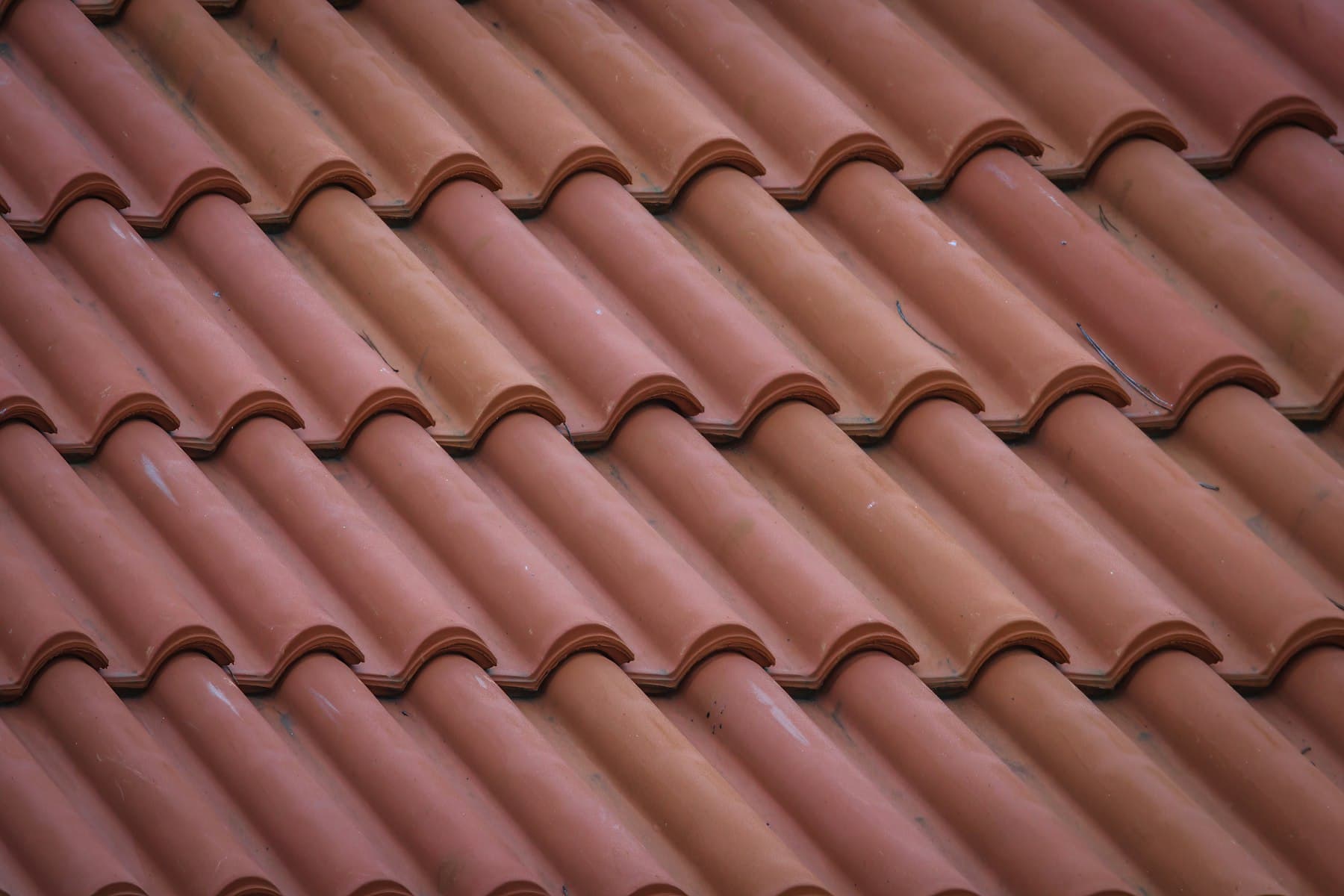 Close-up of clay tile roofing common on St. George homes